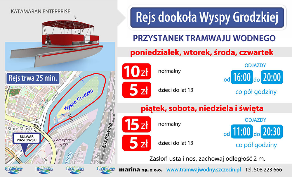 Tramwaj Wodny Szczecin - Rozkład jazdy